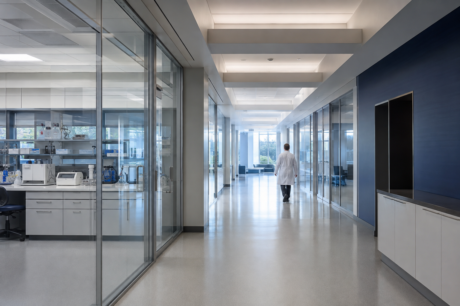 Illustrative contemporary hospital research environment